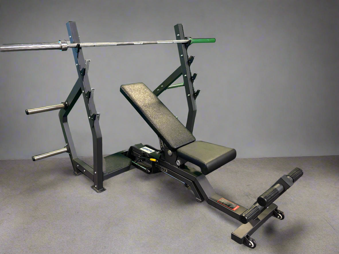 Fully Adjustable Olympic Bench Press, Full Incline & Decline (New)