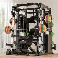 Smith Machine Built for Versatile Strength Training, All-In-One Design, Durable Steel Frame, Multi-Function