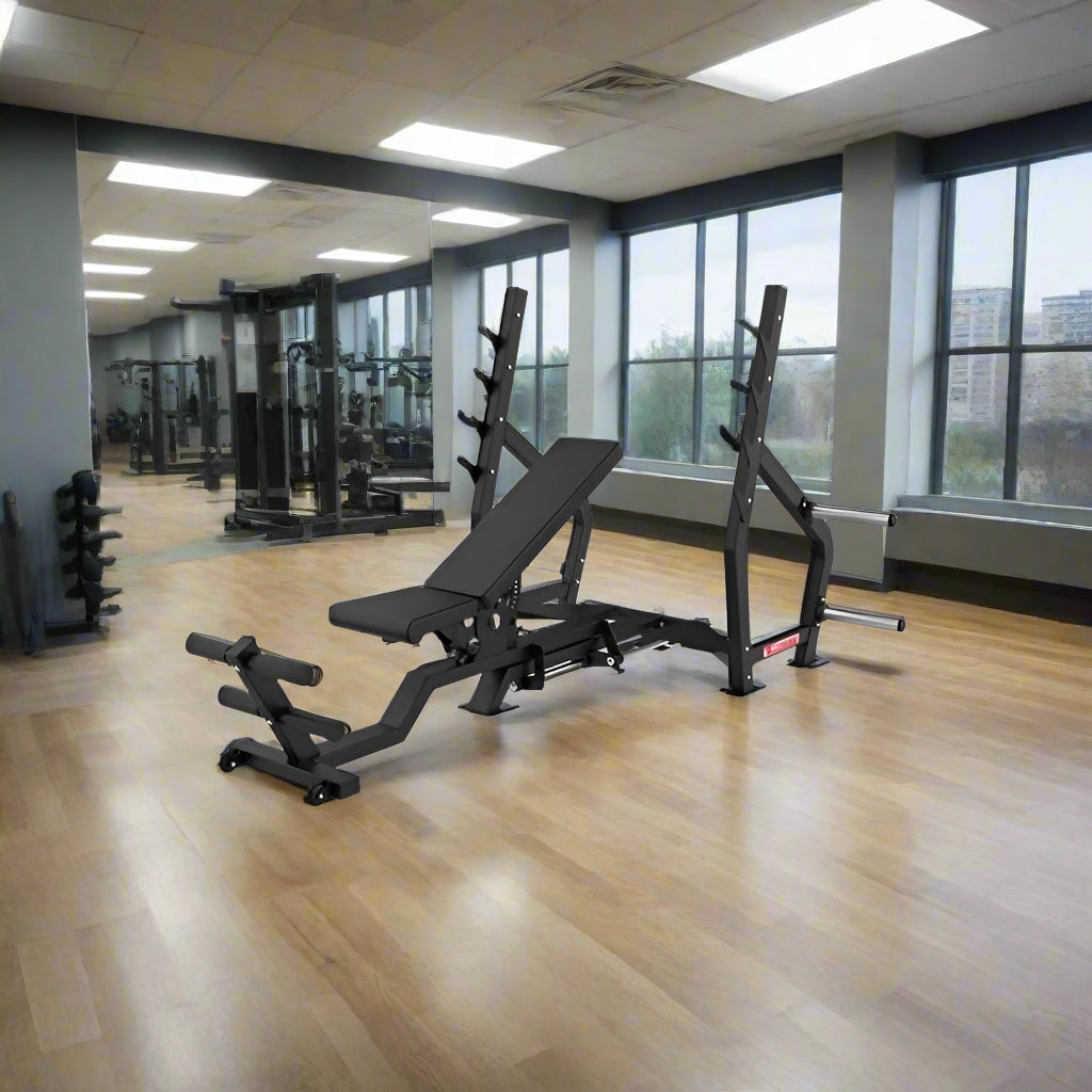 Fully Adjustable Olympic Bench Press, Full Incline & Decline (New)