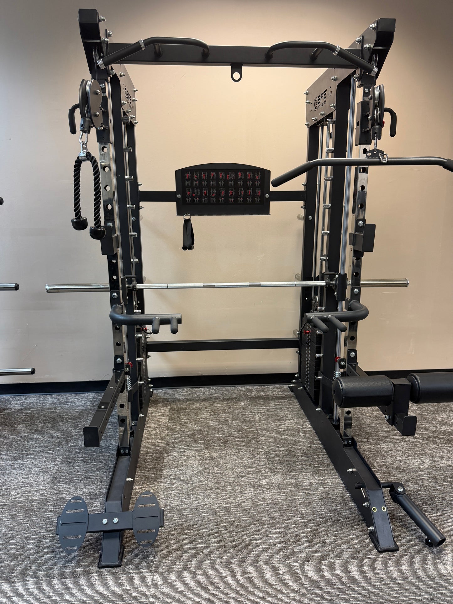 All-in-One Home Gym, Power Rack w/ Smith Machine & Functional Trainer w/ 2x - 220lb weight stacks (New)
