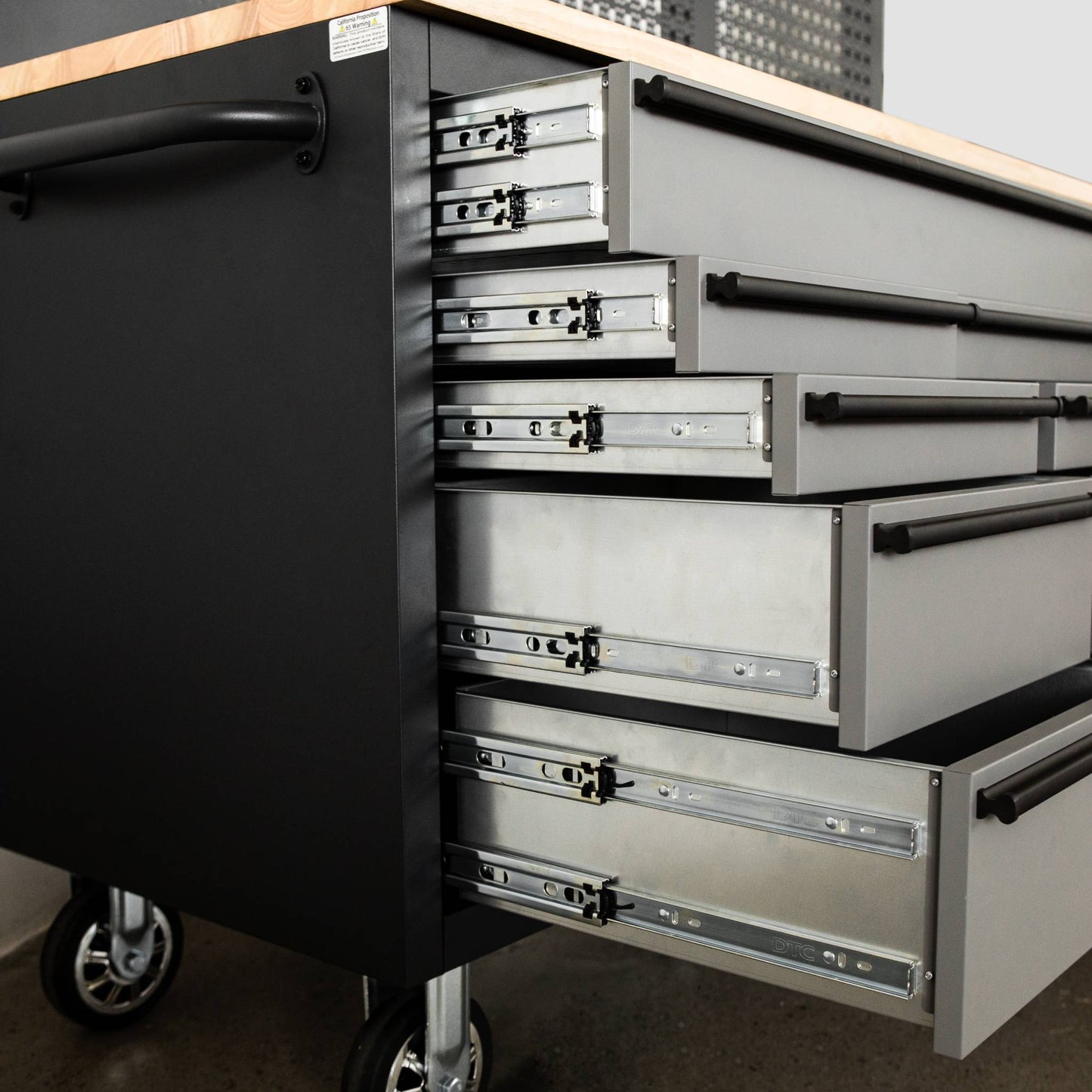 Overhead Pro 72" Rolling Tool Chest | 79" Tall | 24" Deep | 14 Drawers | Overheads | Pegboard & Power Strip