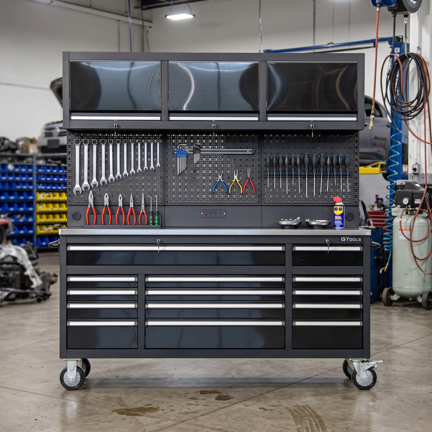 Overhead Pro Special Edition HD 72x79x25 inch Rolling Tool Chest and Workbench
