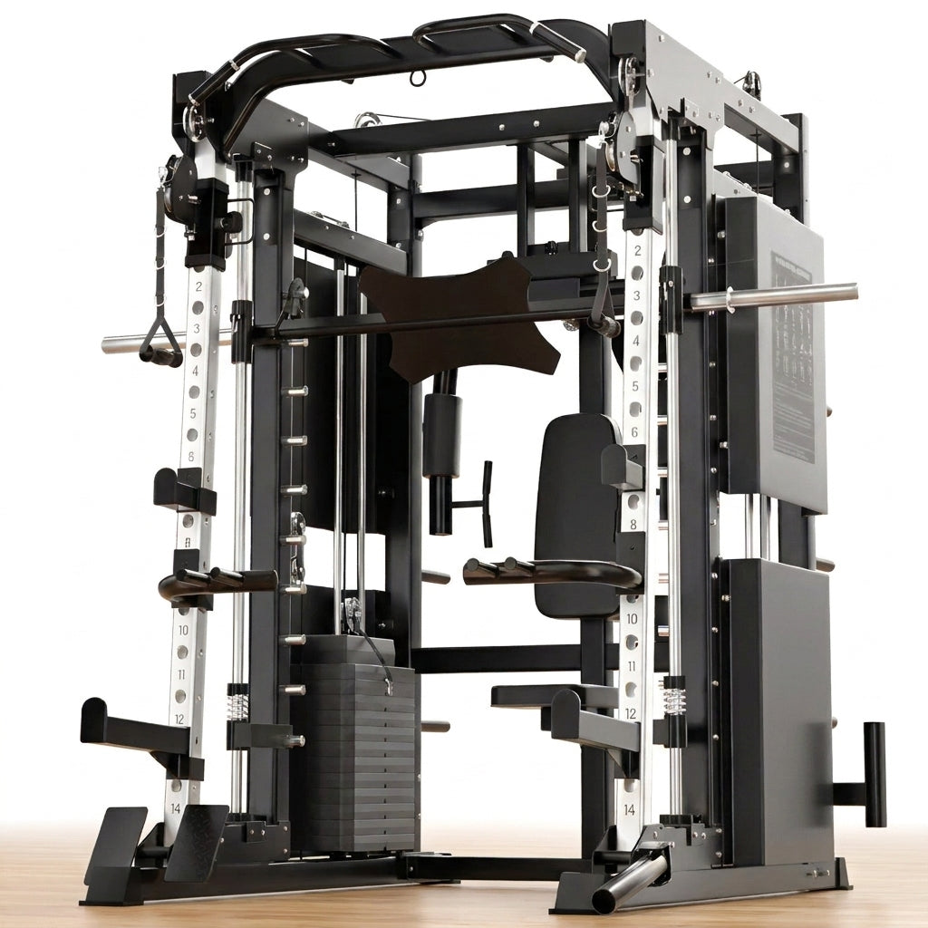 Professional Gym Smith Machine Set—Multi-Functional All-In-One Fitness Equipment, Suitable for Professional Gyms — Studio Shot